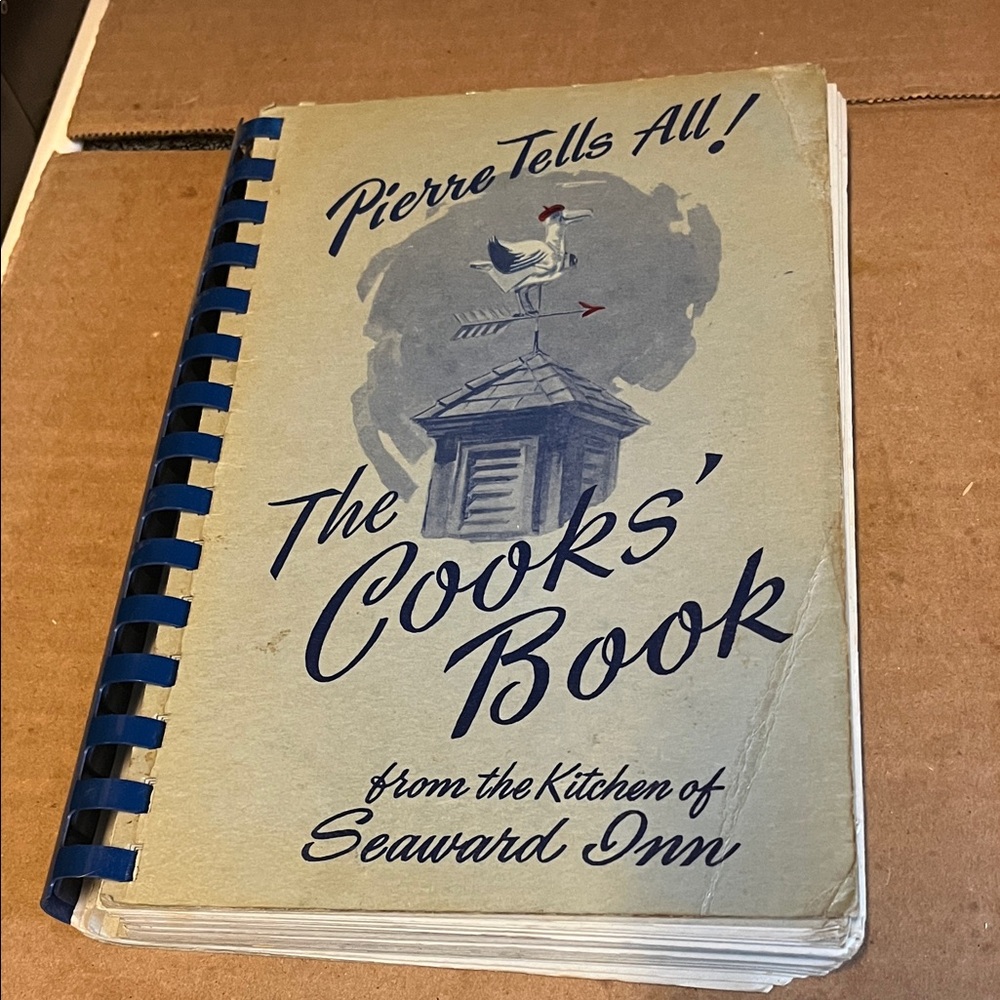 Vintage Cookbook with Blue Spiral Binding